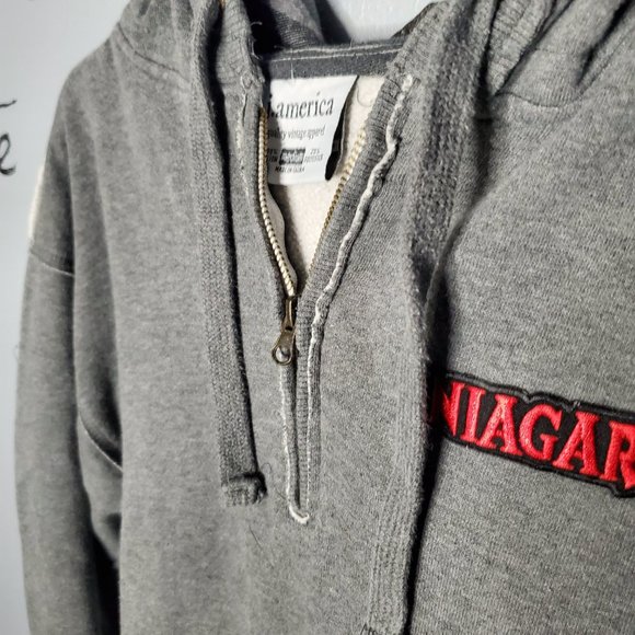Niagara Falls Heather Gray Unisex Hoodie from j. america, M - Picture 7 of 7